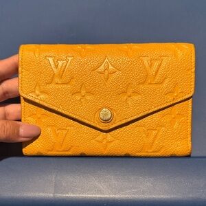 Louis Vuitton Mustard Yellow Embossed Wallet